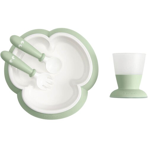 BABYBJORN komplet jedilni set Powder Green Cene