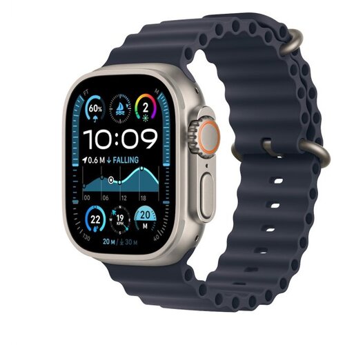 Apple Watch Ultra 2 v2 GPS + Cellular 49mm Natural Titanium Case with Navy Ocean Band pametna ura, (21455153) Cene