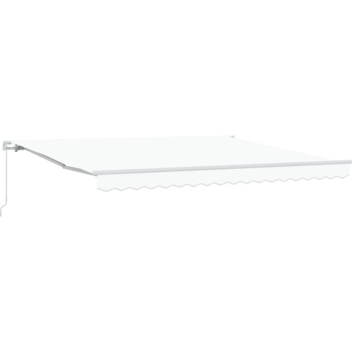 VidaXL Ručno uvlačiva tenda Bijela 400x350 cm Slike