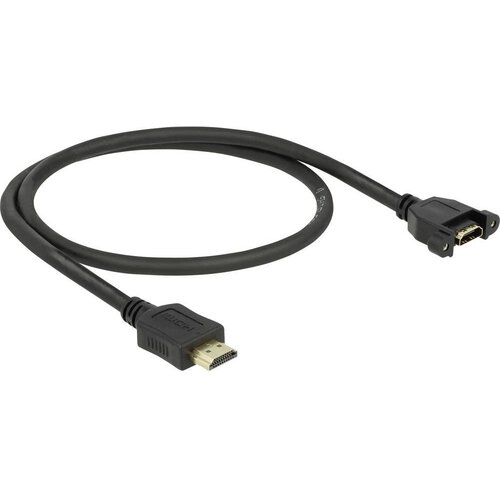 Delock HDMI Priključni kabel [1x Muški konektor HDMI - 1x Ženski konektor HDMI] 0.5 m Crna Cijene