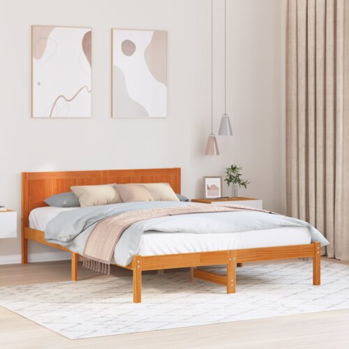  Konstrukcija postelje Rjava 150 x 200 cm Trden borov les, (5000128492) Cene