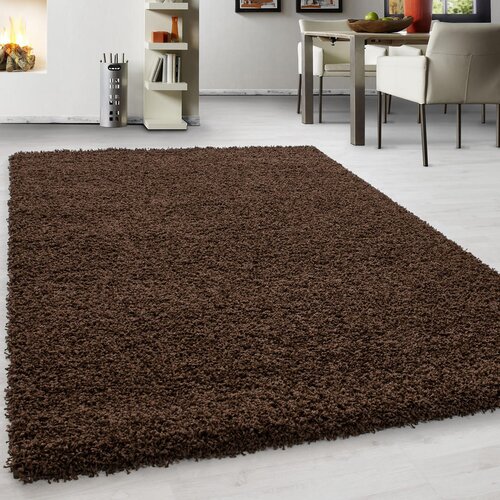 Novel preproga z visokim florom life 1500 80/250 cm tkano rjava Slike