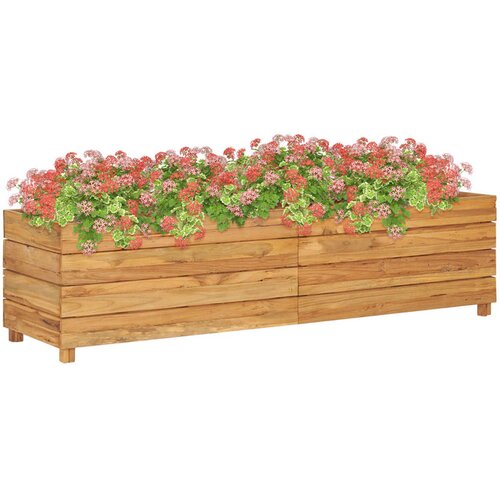  Visoka greda 150x40x38 cm reciklirana tikovina in jeklo Cene