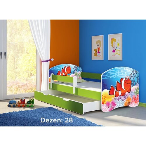 ACMA Krevet za decu Green sa fiokom 140x70 2 28 Cene