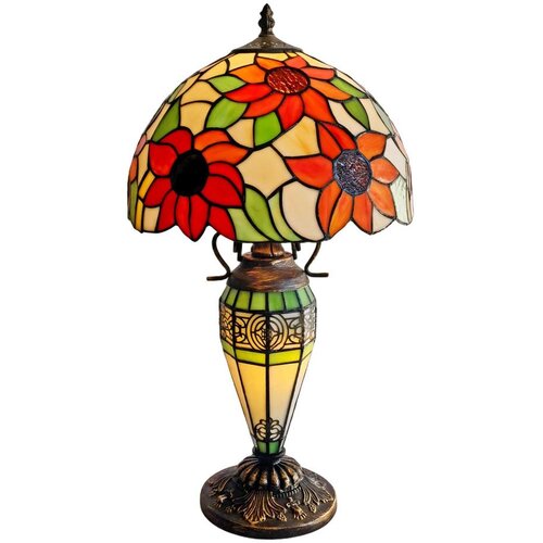  Brilagi - Tiffany vitražna stona lampa SUNFLOWER 1xE27/60W/230V + 1xE14/40W Cene