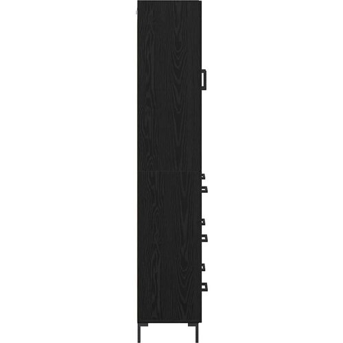  Kuhinjski ormarić 2 pcs Crni hrast 69 5 x 34 x 180 cm Konstruirano drvo Slike