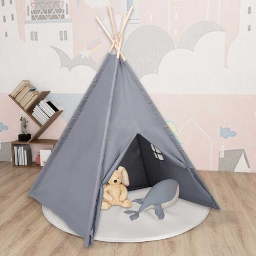 vidaXL Otro&scaron;ki tipi &scaron;otor z vrečo peach skin siv 120x120x150 cm Cene