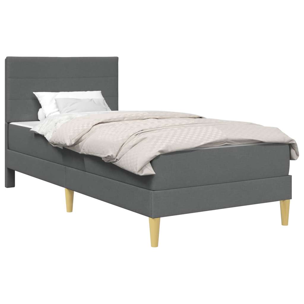 Okvir za krevet Tamno siva 90 x 190 cm Poliester - Tamno siva 90 x 190 cm Slike