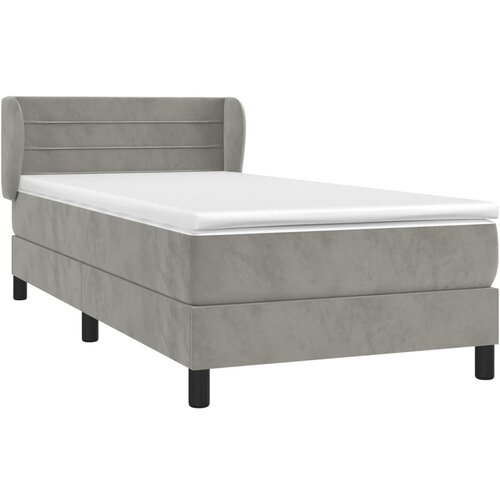 Box spring krevet s madracem svjetlosivi 100x200 cm bar&amp;scaron;unasti Slike
