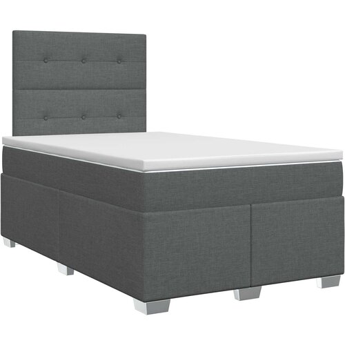  Boxspring krevet s madracem Tamnosiva 120 x 200 cm Tkanina Slike