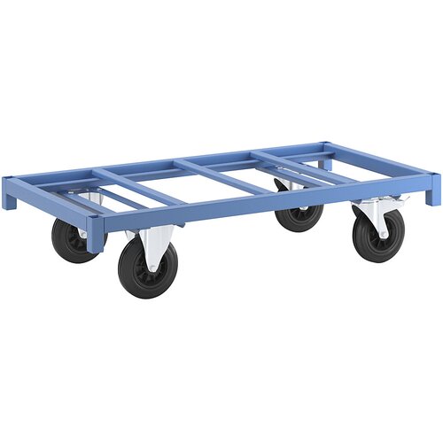 eurokraft pro ploski voziček modular, nosilnost 500 kg, nakladalna površina 1300 x 700 mm, 2 vrtljivi kolesi z dvojno zavoro, 2 fiksni kolesi Cene