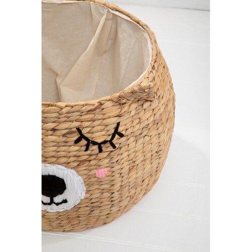 Premier Housewares Otro&amp;scaron;ka &amp;scaron;katla za shranjevanje iz vodne hijacinte v naravni barvi &amp;oslash; 49x40 cm Lidi Cat Face &amp;ndash; Slike