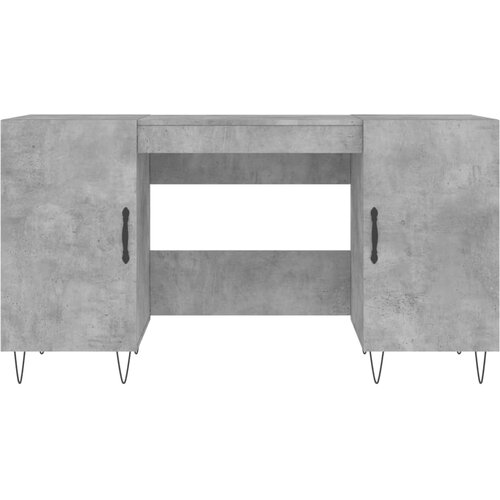  Radni stol boja betona 140 x 50 x 75 cm od konstruiranog drva Slike