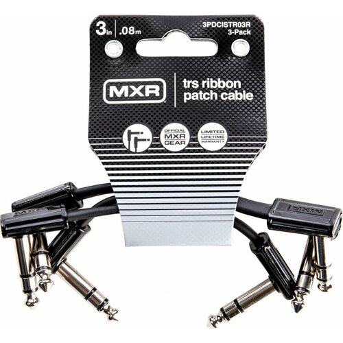 Dunlop MXR DCISTR03R Ribbon TRS Cable 3 Pack Crna 8 cm Kutni - Kutni Slike