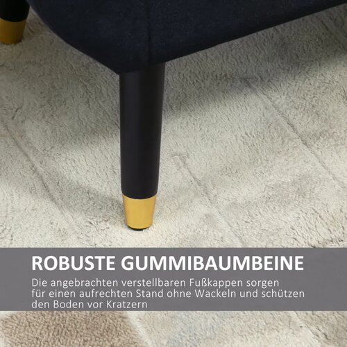  Tapecirana klupa za odlaganje s naslonima za ruke bar&amp;scaron;unasti izgled drvene noge 107x42x65 cm crna Slike