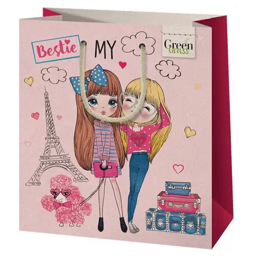 Cardex green grass bestie torba za poklon za djevojčice srednje veličine 20x9x23 cm Cijene
