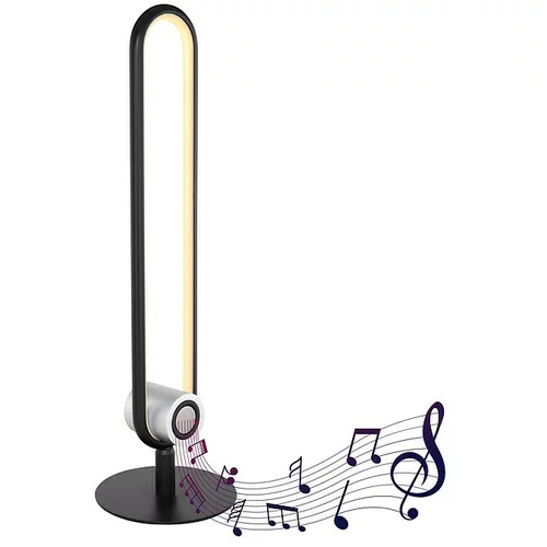 Globo LED namizna svetilka z zvočnikom Toppole (12 W, 15 x 15 x 50 cm, črna)