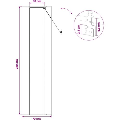 Rolo zavjesa Smeđa 70 x 220 cm Bambus Slike