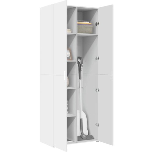  Visoka komoda bijela 70 x 42,5 x 185 cm od konstruiranog drva Slike