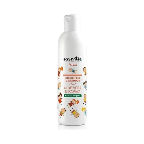 Essentiq 2v1 gel in šampon za prhanje za otroke s papajo in aloe vero