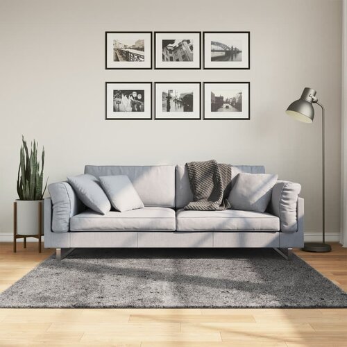 vidaXL Preproga s kratkimi vlakni mehka pralna antracitna 160x160 cm Cene