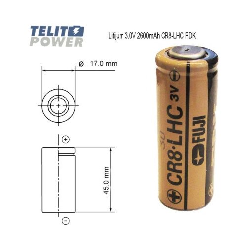 FDK CR8-LHC Baterija Litijum 3V 3000mAh ( 4566 ) Cene