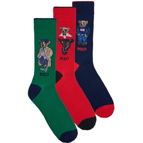 Polo Ralph Lauren 3P CT SNBS-CREW SOCK-3 PACK Vi&amp;scaron;ebojna Slike