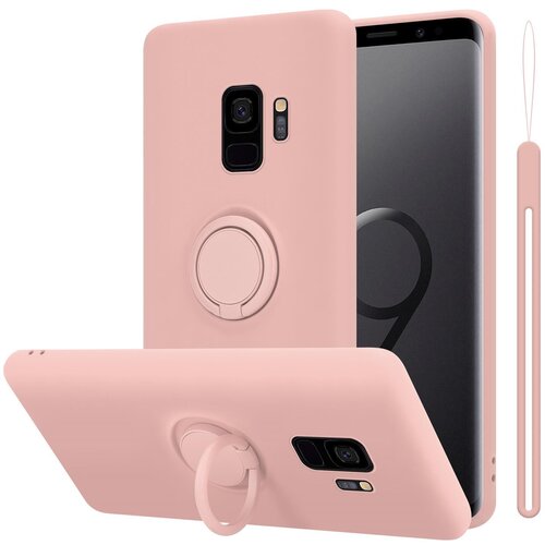 Cadorabo Ohi&scaron;je, združljiv s Samsungom v tekoči roza barvi - za&scaron;čitni pokrov iz fleksibilnega silikona TPU z obročem, (20590664) Cene