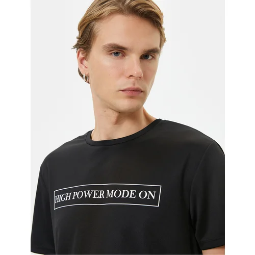 Koton Sports T-Shirt Motto Printed Crew Neck Short Sleeve