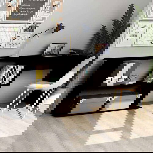 vidaXL Kutni radni stol crni 200 x 50 x 76 cm od iverice Cijene