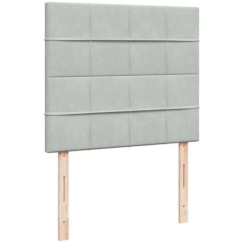 VidaXL okvir kreveta s madracima svijetlosivi 120x200cm bar&amp;scaron;unasti Slike