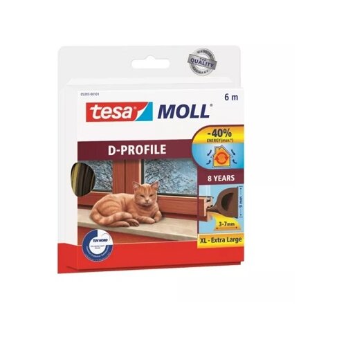 Tesa BRTVENA TRAKA D-PROFIL SMEĐA 7MM Slike