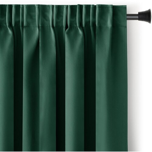 Restilo Temno zelena zavesa za delno zatemnitev 140x175 cm Kierra &ndash; Cene