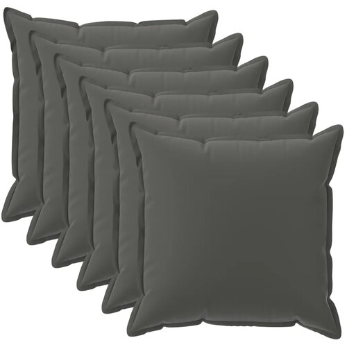  Presvlaka za jastuk 6 kom. HOUTEN Antracit 50 x 50 cm Poliester - Antracit 50 x 50 cm 6 Slike