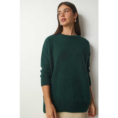 Happiness İstanbul Sweater - Green - Oversize Slike