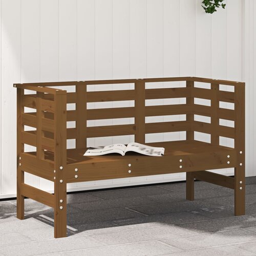 vidaXL Vrtna klop medeno rjava 111,5x53x71 cm trdna borovina Cene