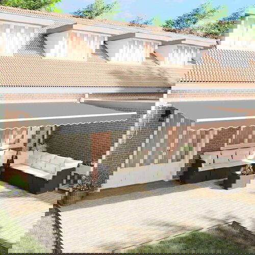 Nadstrešnica Ručna Bijelo 6 × 3 5 m Metal Cijene