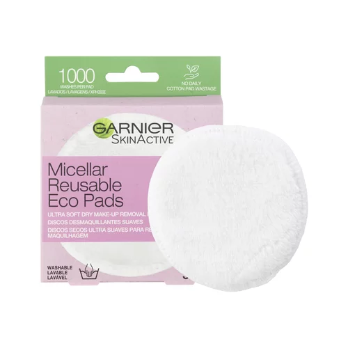 Garnier SkinActive Micellar Reusable Eco Pads čistilni robčki za čiščenje ličil 3 ks
