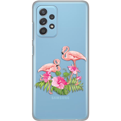 Telempire Torbica Silikonska Print Skin za Samsung A536B Galaxy A53 5G Flamingo Slike