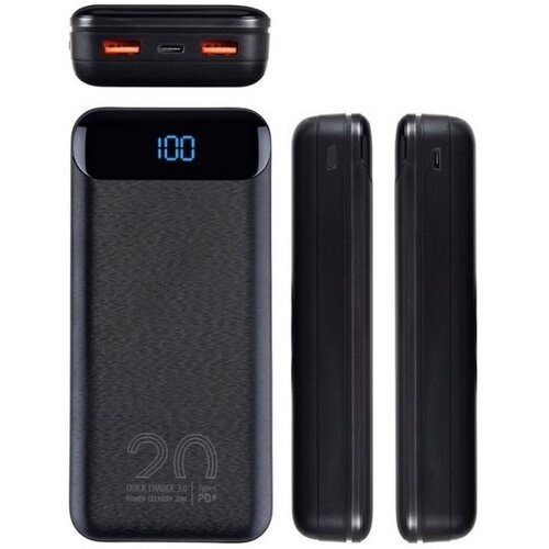 Rivacase zunanja baterija powerbank 20.000 mah va2580 quick charge / pd 20w z lcd-jem črn Slike