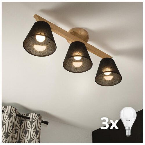  Brilagi - LED Plafonski luster ANTHONY 3xE14/40W/230V hrast/crna Cene