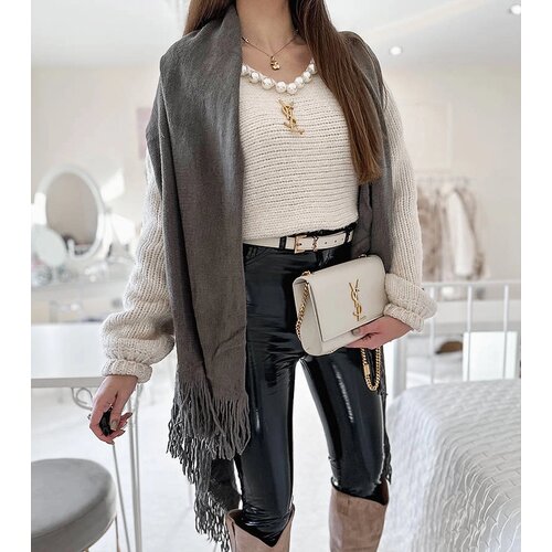 Gemre Gray fringe cardigan June Cene