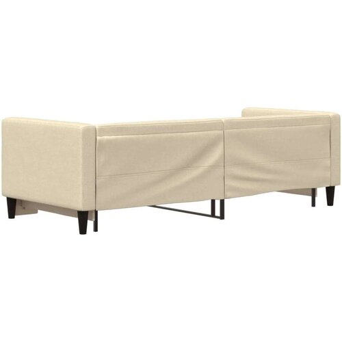  Dnevni krevet na razvlačenje krem 80 x 200 cm od tkanine Slike