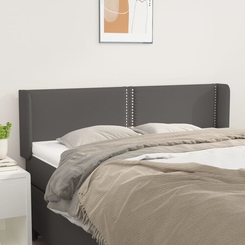 vidaXL Vzglavje z ušesi siv 147x16x78/88 cm umetno usnje Cene