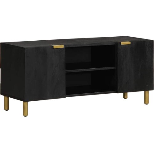 TV ormarić crni 105 x 33 x 46 cm konstruirano drvo Cene