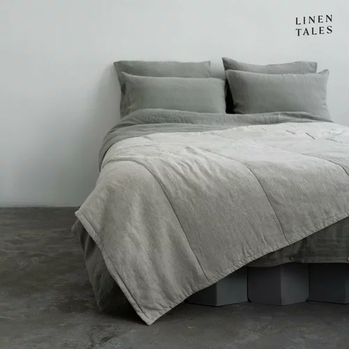 Linen Tales Laneni prošiveni prekrivač u prirodnoj boji 200x220 cm Melange –