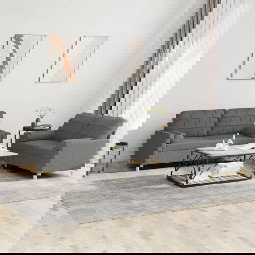 vidaXL 2-dijelni set sofa s jastucima tamnosivi od tkanine Cene