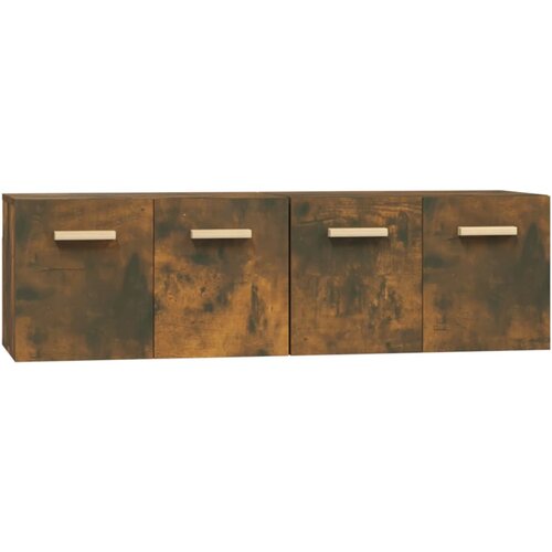 Maison Chic Stenska omarica - Zidna omarica 2 kosa dimljeni hrast 60x36,5x35 cm inžen. les iu401, (22063542) Cene