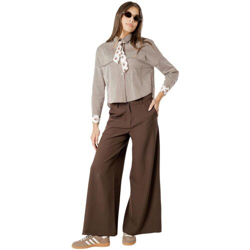 I AM Lahkotne hlače &amp;amp; Harem hlače Alice wide pant L023 Kostanjeva Slike