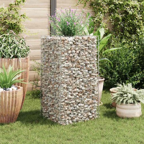 Furnova Visoka greda gabion jeklo 50x50x100 cm, (21920387) Slike